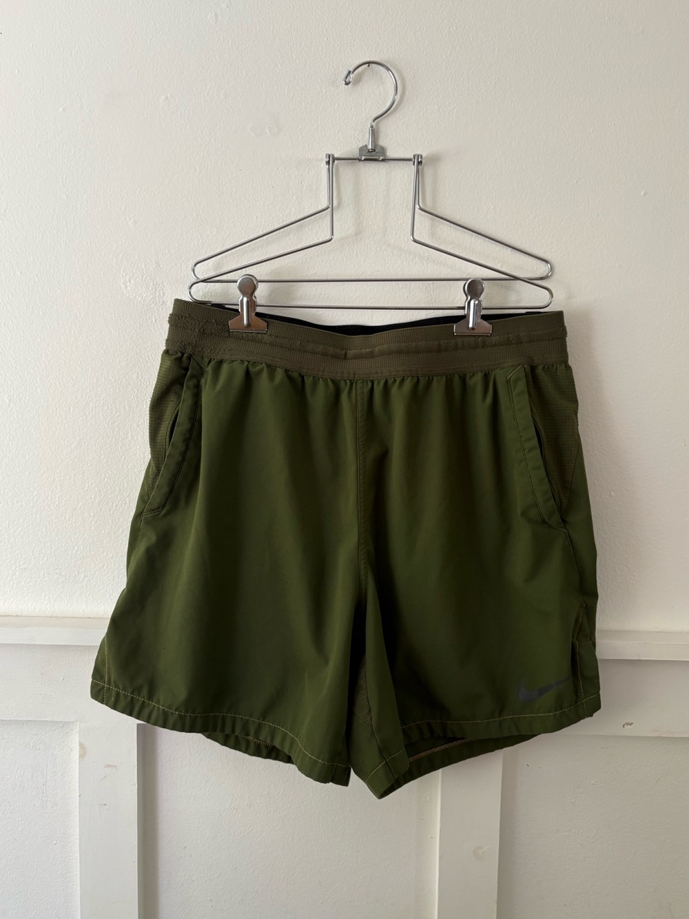 NIKE PRO TRAINING SHORTS FLEX VENT MAX - ROUGH GREEN/BLACK men’s L